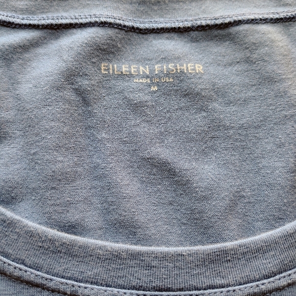 Eileen Fisher Mineral Blue T Size M  Organic Cotton Blend Like New Cond./2x $50 - Picture 2 of 5